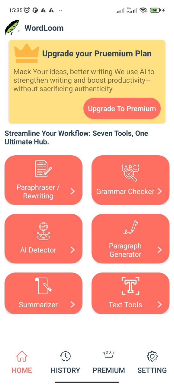 WordLoom App Screenshot